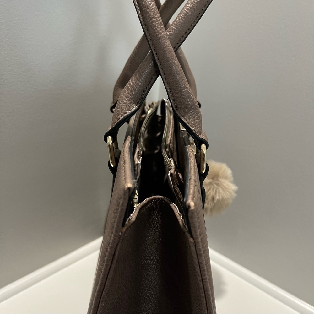 Call It Spring Top Handle Tote with Crossbody Strap Vegan Leather Taupe - Picture 8 of 17